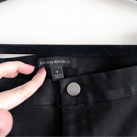 Banana Republic Ponte Legging Black Pants Women's 8 Stretch Zip Up - Picture 8 of 15